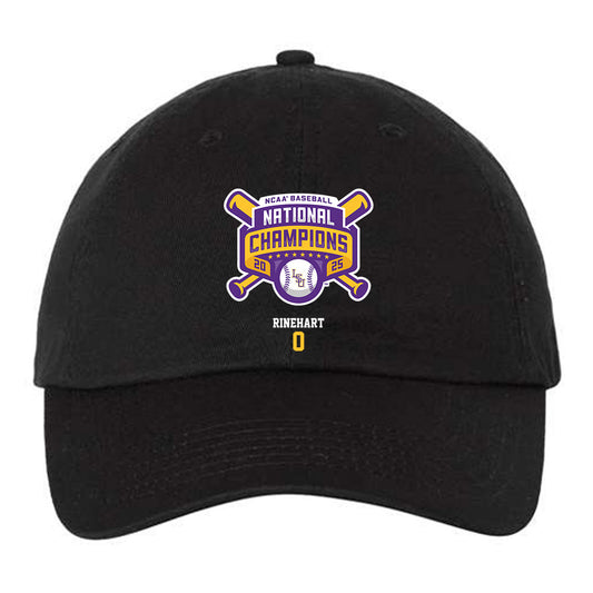 LSU - NCAA Baseball : Jace Rinehart - National Championship Dad Hat-0