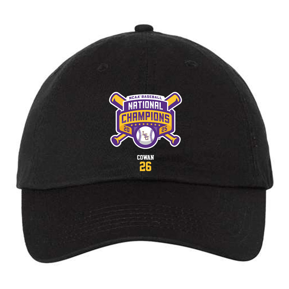 LSU - NCAA Baseball : Zac Cowan - National Championship Dad Hat-0