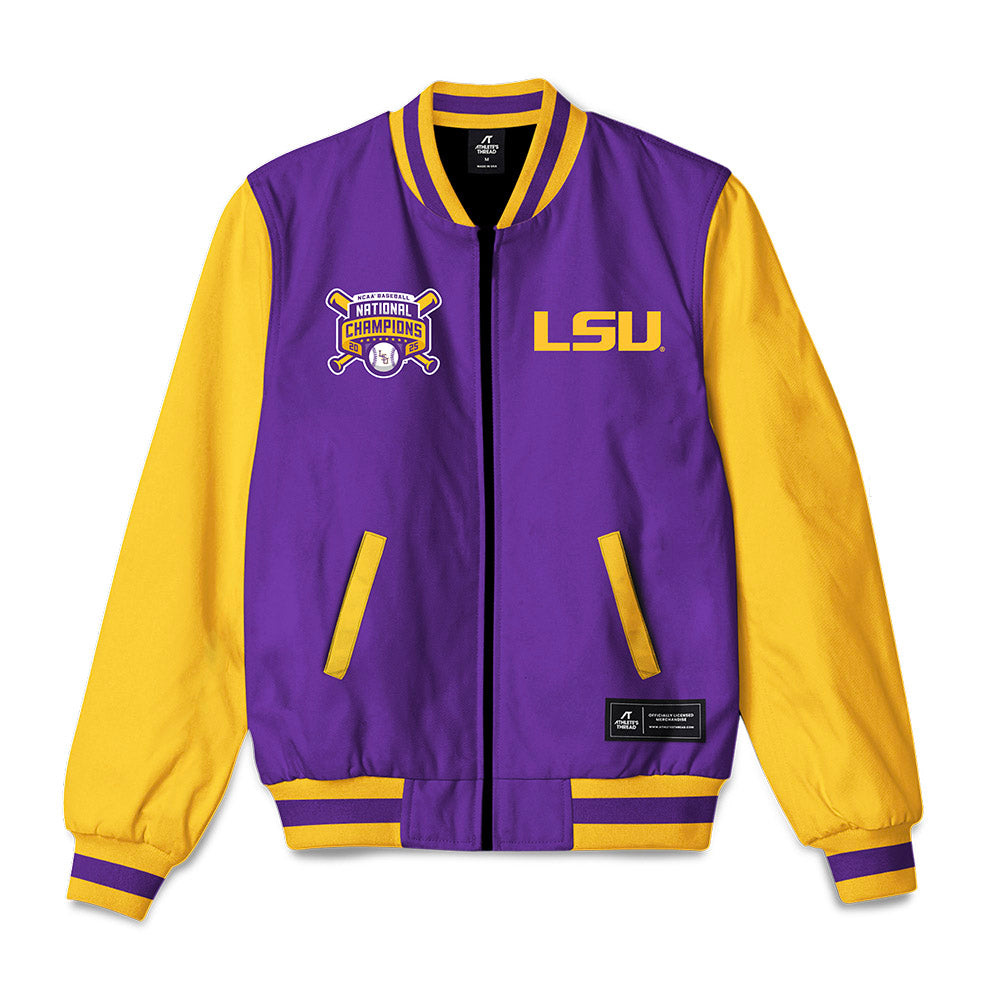 LSU - NCAA Baseball : Luis Hernandez - National Championship Bomber Jacket-0