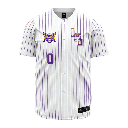 LSU - NCAA Baseball : Jace Rinehart - National Championship Jersey-0