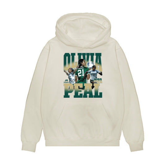 Jacksonville - NCAA Women's Soccer : Olivia Peal - Collage Premium Hooded Sweatshirt-0