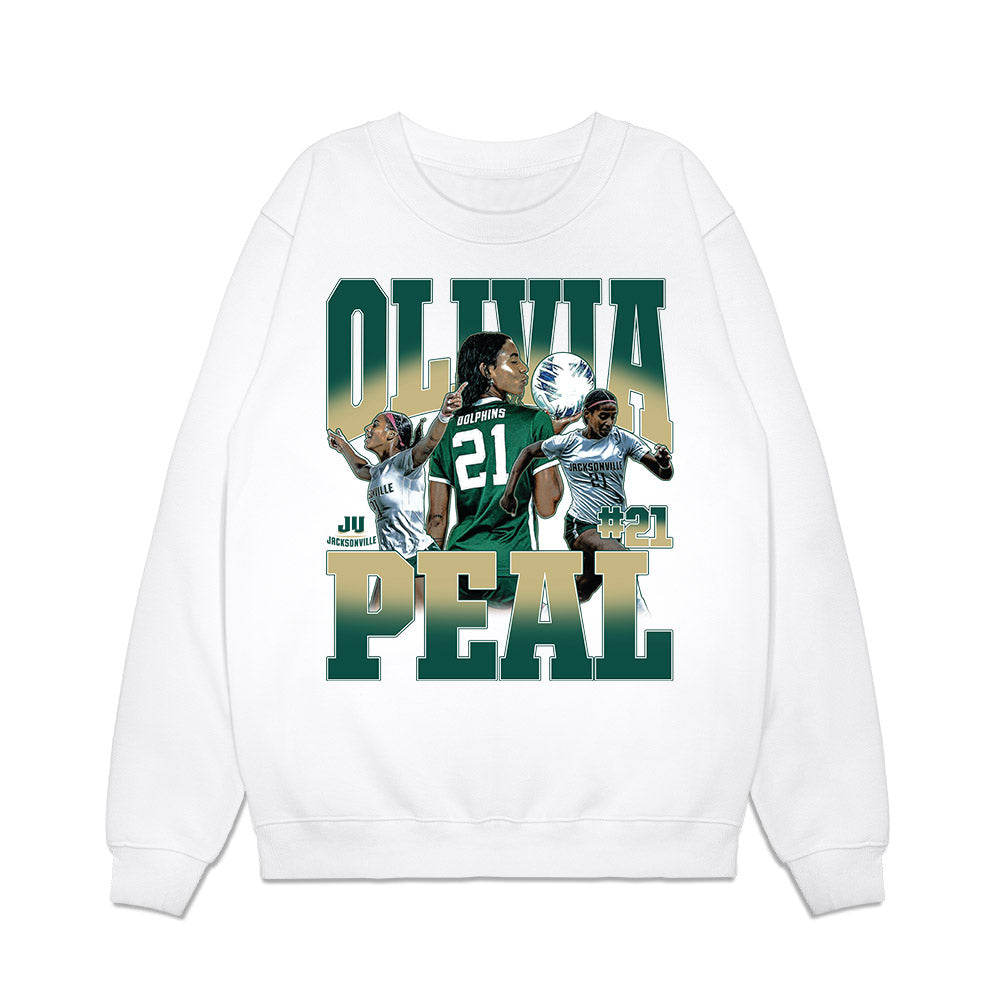 Jacksonville - NCAA Women's Soccer : Olivia Peal - Collage Premium Crewneck Sweatshirt-0