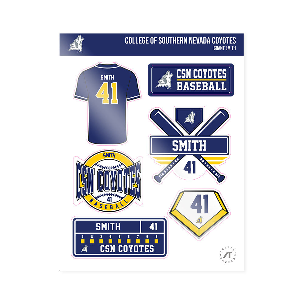 Southern Nevada - NCAA Baseball : Grant Smith - Sticker Sheet-0