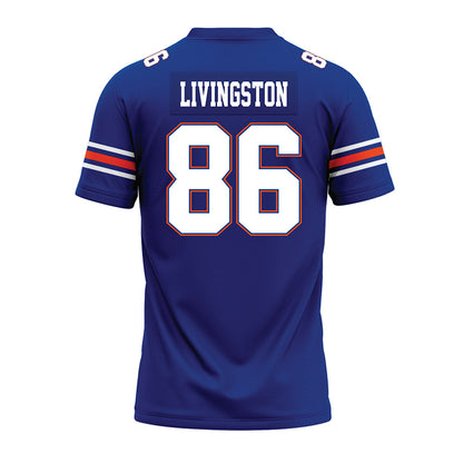 Florida - NCAA Football : Tony Livingston - Blue Premium Football Jersey-1