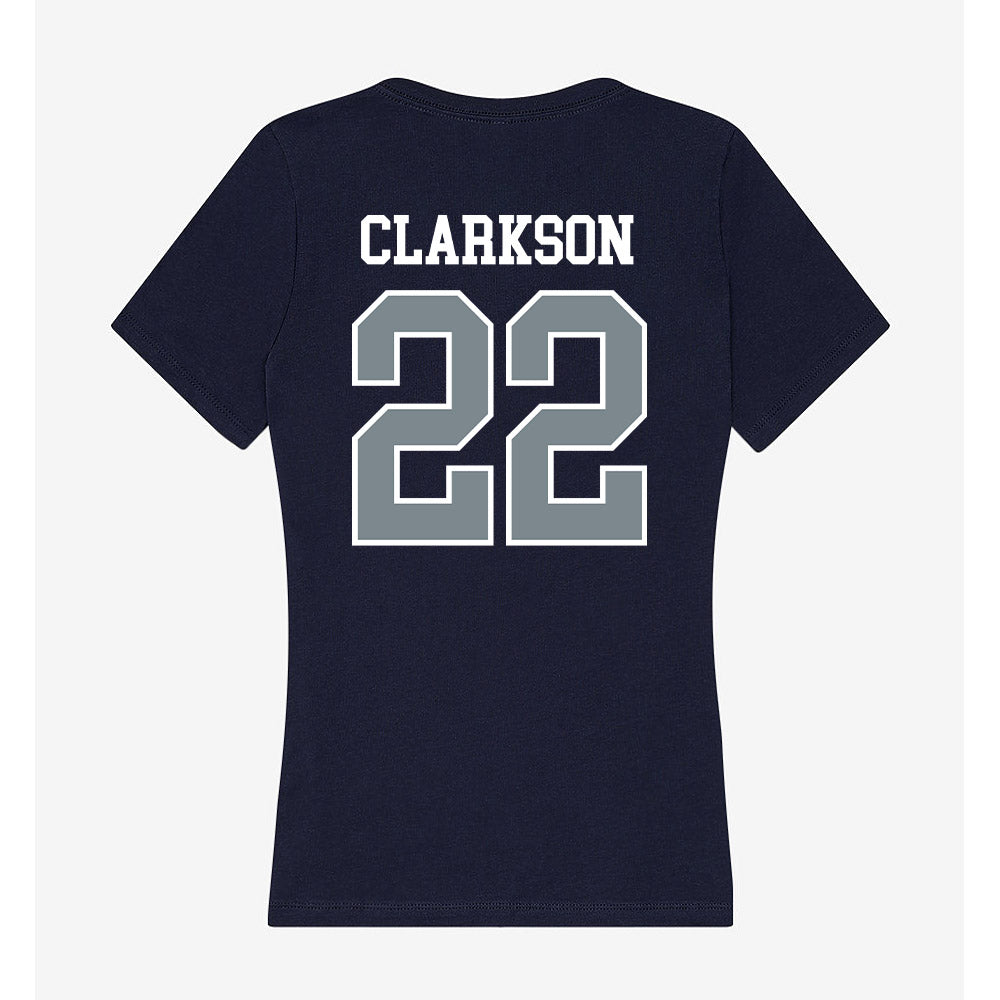 Dickinson State - NCAA Women's Basketball : Jada Clarkson - Classic Shersey Women's V-Neck T-Shirt-1