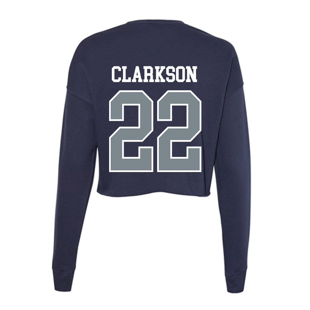 Dickinson State - NCAA Women's Basketball : Jada Clarkson - Classic Shersey Women's Cropped Crew Fleece-1