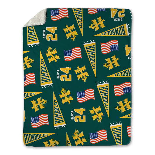 Humboldt State - NCAA Softball : Gaige Garcia - USA Blanket-0
