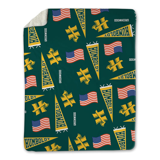 Humboldt State - NCAA Men's Track & Field : Damian Greenwood - USA Blanket-0