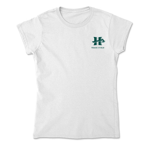 Humboldt State - NCAA Men's Track & Field : Damian Greenwood - Classic Shersey Soft Style Women’s T-Shirt-0