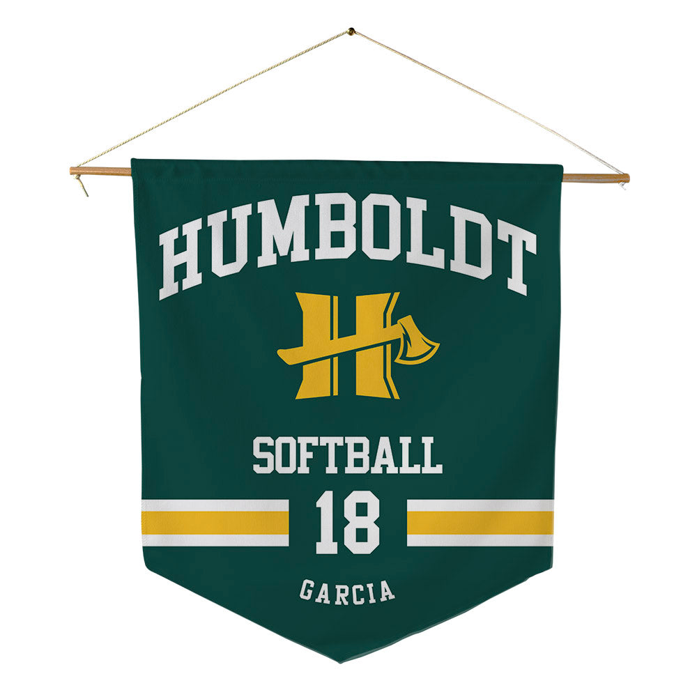 Humboldt State - NCAA Softball : Ashley Garcia - Pennant - 18" x 21"-0