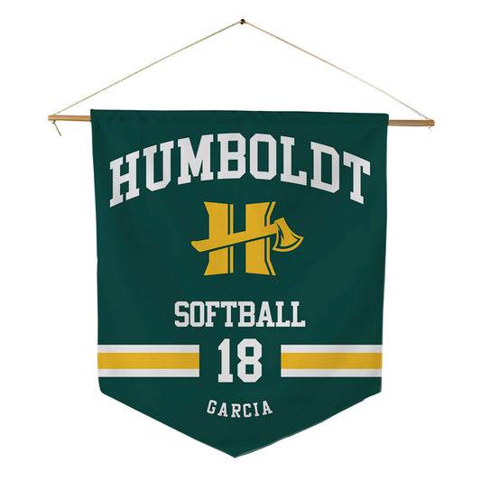 Humboldt State - NCAA Softball : Ashley Garcia - Pennant - 18" x 21"-0