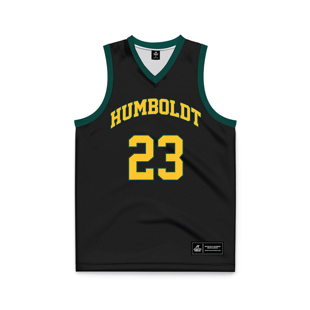 Humboldt State - NCAA Women's Basketball : Riley Sanz - Black Basketball Jersey-0