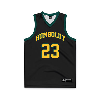 Humboldt State - NCAA Women's Basketball : Riley Sanz - Black Basketball Jersey-0