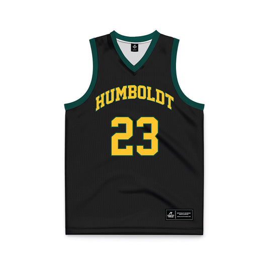 Humboldt State - NCAA Women's Basketball : Riley Sanz - Black Basketball Jersey-0