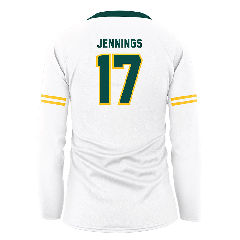 Humboldt State - NCAA Women's Volleyball : Tatyana Jennings - White Volleyball Jersey-1