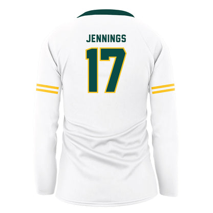 Humboldt State - NCAA Women's Volleyball : Tatyana Jennings - White Volleyball Jersey-1