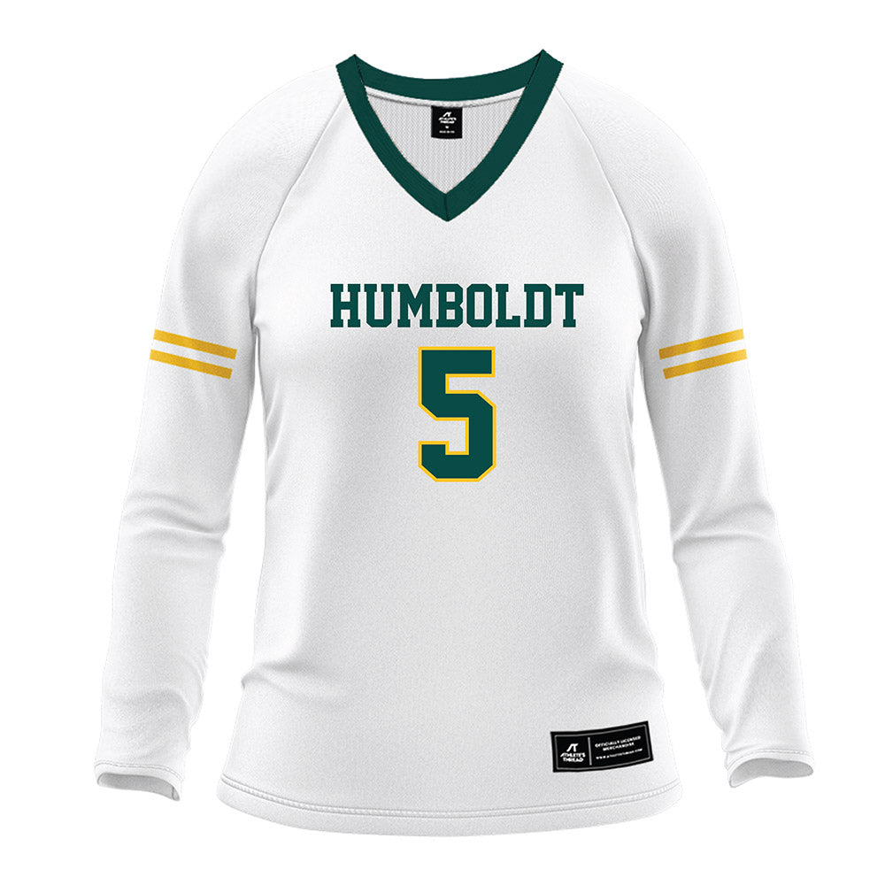 Humboldt State - NCAA Women's Volleyball : Rahni Greene - White Volleyball Jersey-0