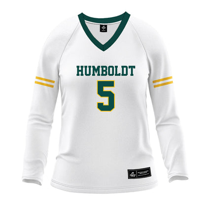 Humboldt State - NCAA Women's Volleyball : Rahni Greene - White Volleyball Jersey-0