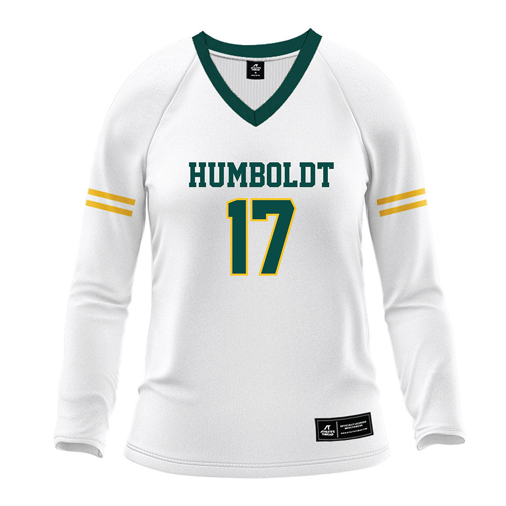 Humboldt State - NCAA Women's Volleyball : Tatyana Jennings - White Volleyball Jersey-0