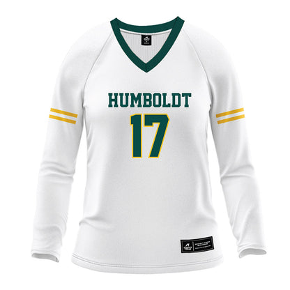 Humboldt State - NCAA Women's Volleyball : Tatyana Jennings - White Volleyball Jersey-0