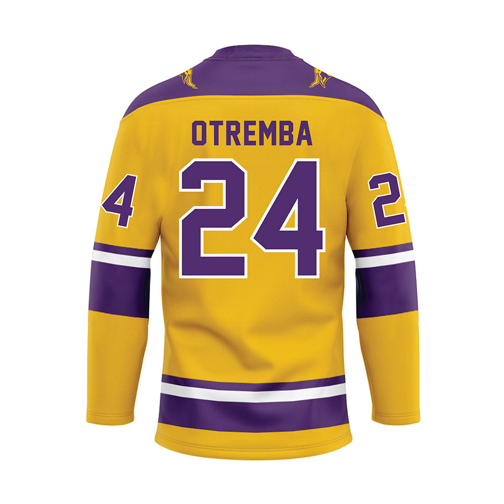 Minn. St. - NCAA Women's Ice Hockey : Taylor Otremba - Gold Hockey Jersey-1