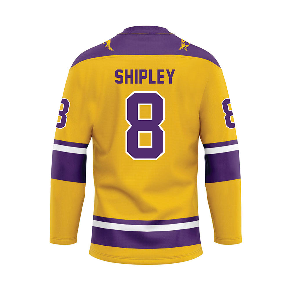 Minn. St. - NCAA Women's Ice Hockey : Bella Shipley - Gold Hockey Jersey-1