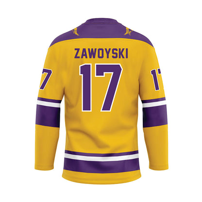 Minn. St. - NCAA Women's Ice Hockey : Lauren Zawoyski - Gold Hockey Jersey-1