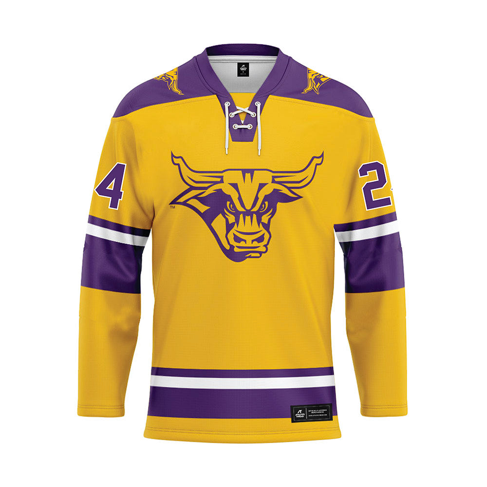 Minn. St. - NCAA Women's Ice Hockey : Taylor Otremba - Gold Hockey Jersey-0