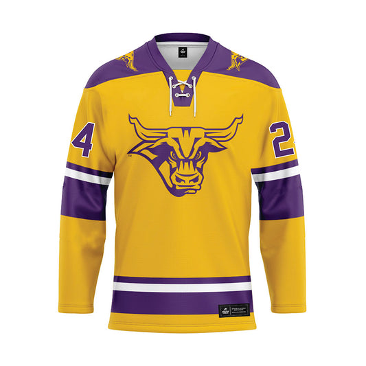 Minn. St. - NCAA Women's Ice Hockey : Taylor Otremba - Gold Hockey Jersey-0