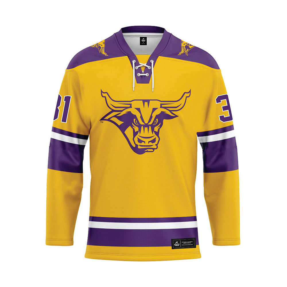Minn. St. - NCAA Women's Ice Hockey : Kaydence Roeske - Gold Hockey Jersey-0