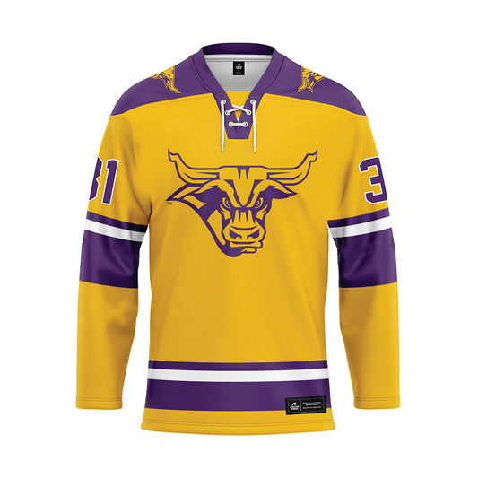 Minn. St. - NCAA Women's Ice Hockey : Kaydence Roeske - Gold Hockey Jersey-0