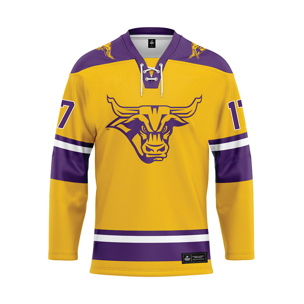Minn. St. - NCAA Women's Ice Hockey : Lauren Zawoyski - Gold Hockey Jersey-0