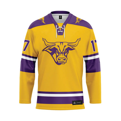 Minn. St. - NCAA Women's Ice Hockey : Lauren Zawoyski - Gold Hockey Jersey-0