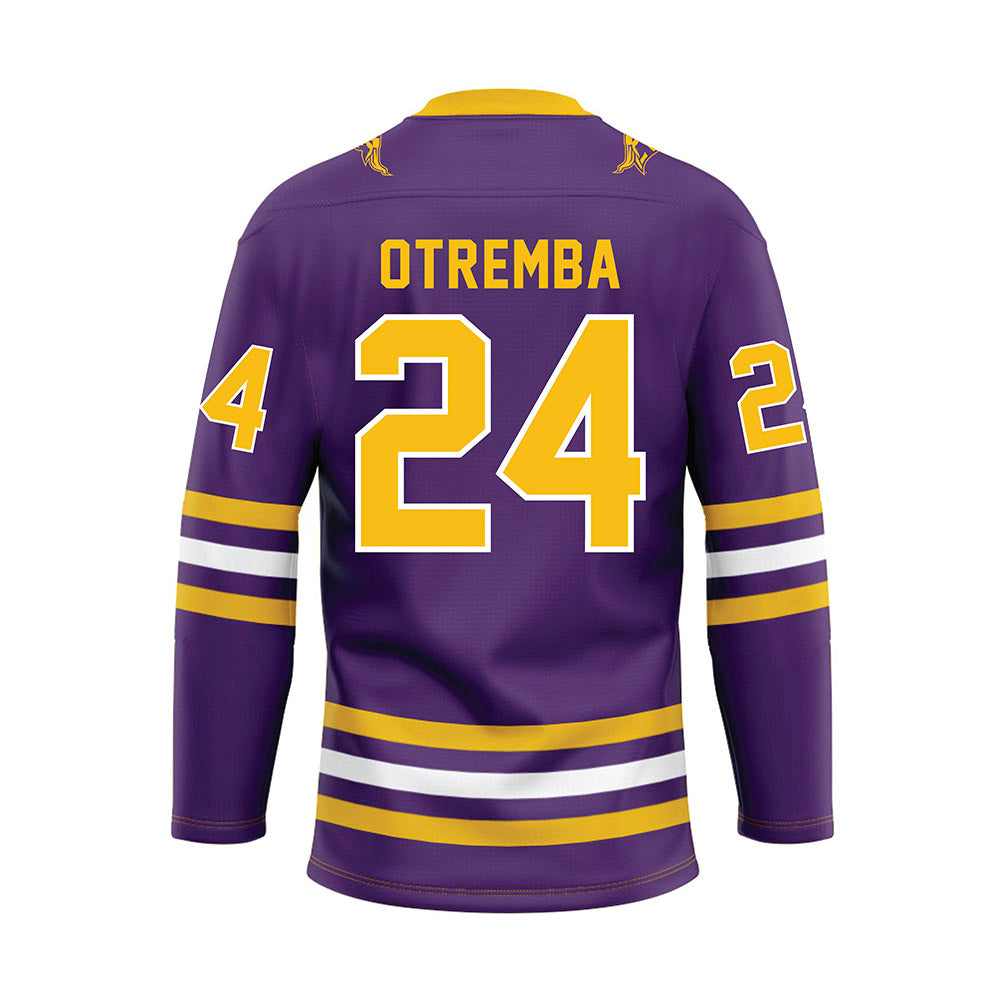 Minn. St. - NCAA Women's Ice Hockey : Taylor Otremba - Purple Hockey Jersey-1