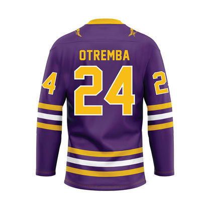 Minn. St. - NCAA Women's Ice Hockey : Taylor Otremba - Purple Hockey Jersey-1