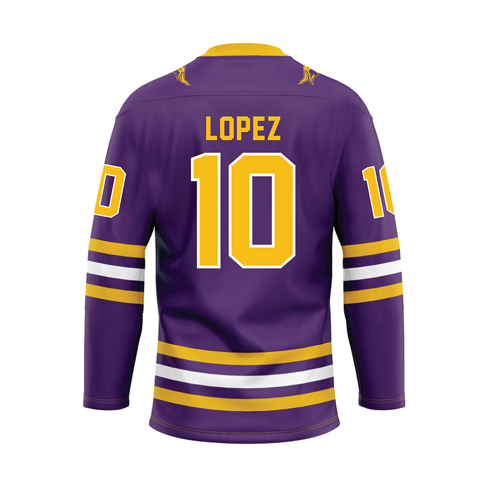 Minn. St. - NCAA Women's Ice Hockey : Zoe Lopez - Purple Hockey Jersey-1