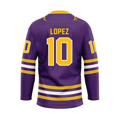 Minn. St. - NCAA Women's Ice Hockey : Zoe Lopez - Purple Hockey Jersey-1