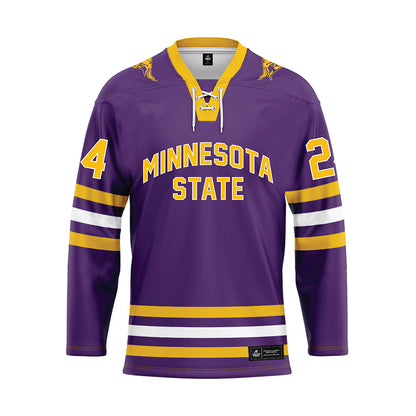 Minn. St. - NCAA Women's Ice Hockey : Taylor Otremba - Purple Hockey Jersey-0