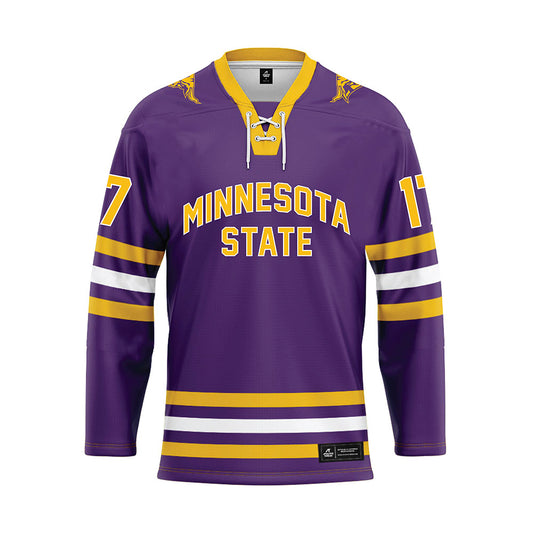 Minn. St. - NCAA Women's Ice Hockey : Lauren Zawoyski - Purple Hockey Jersey-0