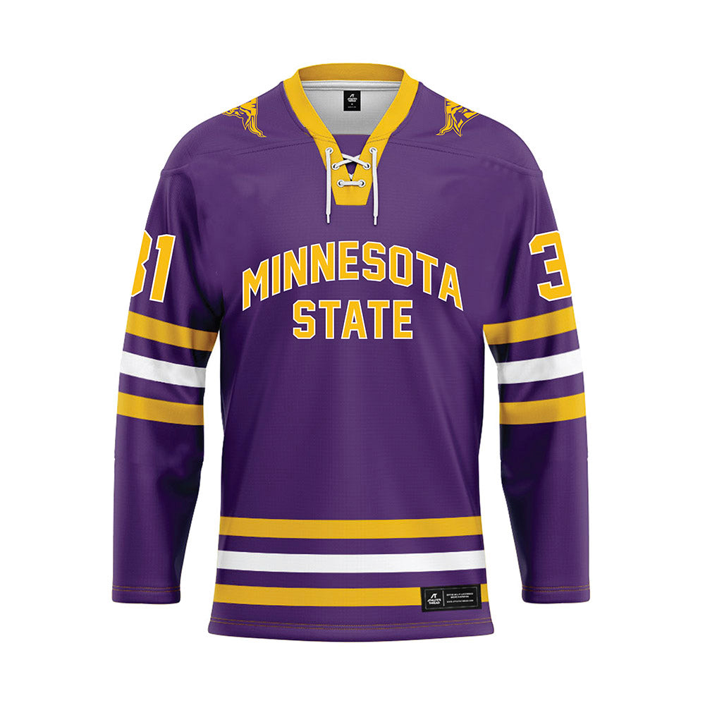 Minn. St. - NCAA Women's Ice Hockey : Kaydence Roeske - Purple Hockey Jersey-0