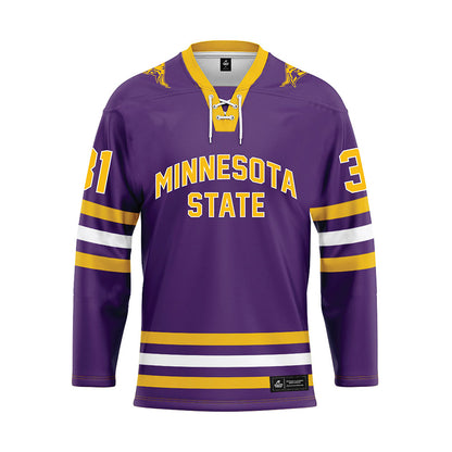 Minn. St. - NCAA Women's Ice Hockey : Kaydence Roeske - Purple Hockey Jersey-0