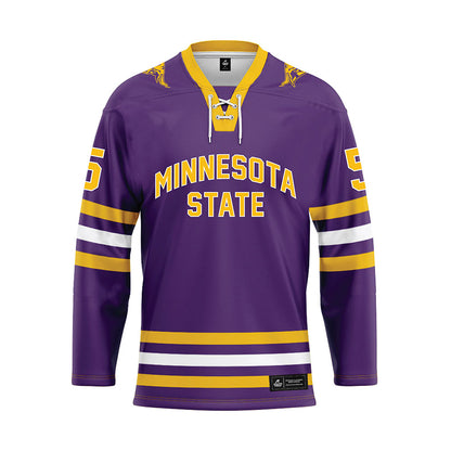 Minn. St. - NCAA Women's Ice Hockey : Sophie Stramel - Purple Hockey Jersey-0