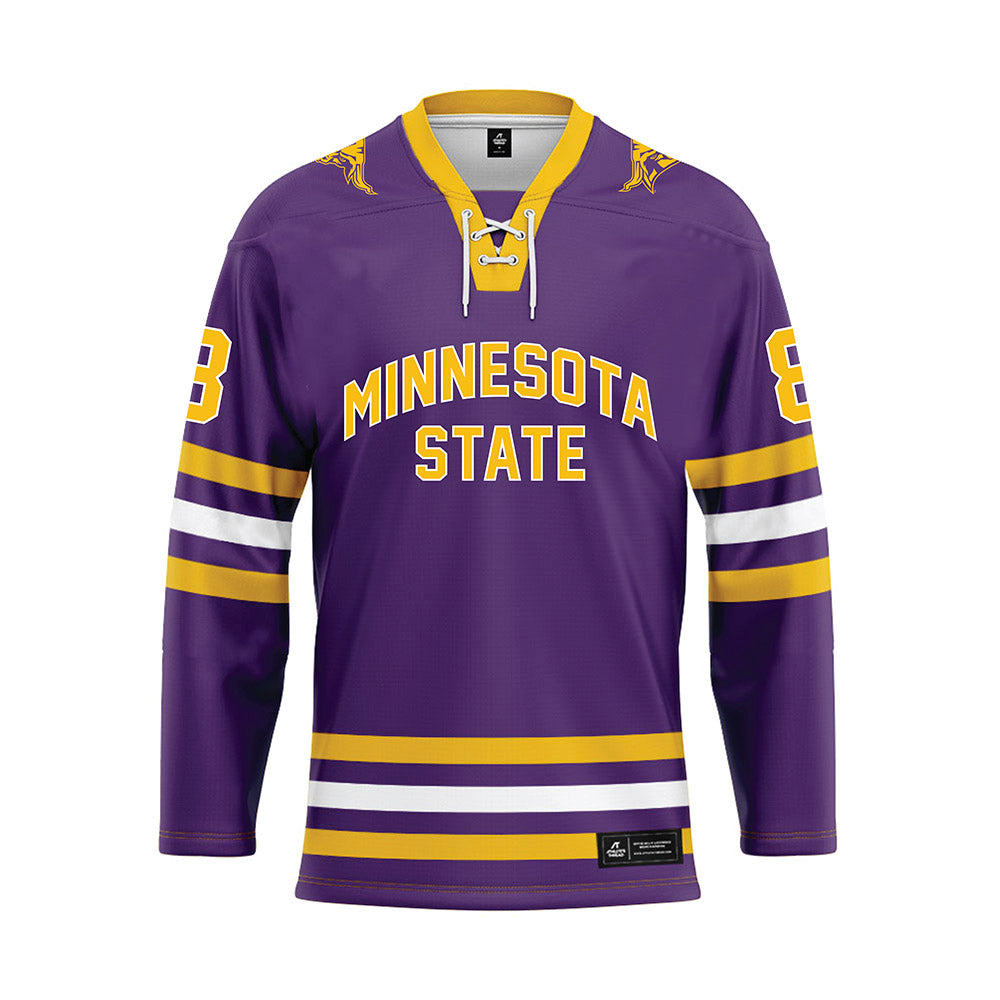 Minn. St. - NCAA Women's Ice Hockey : Bella Shipley - Purple Hockey Jersey-0
