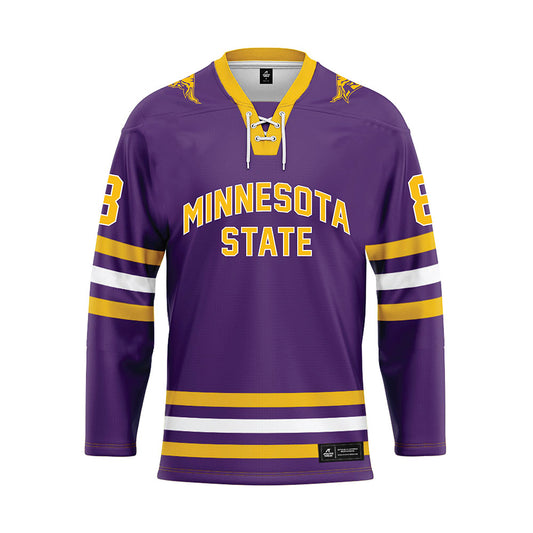 Minn. St. - NCAA Women's Ice Hockey : Bella Shipley - Purple Hockey Jersey-0