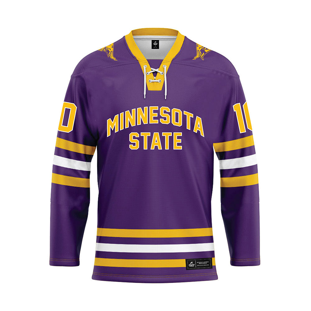 Minn. St. - NCAA Women's Ice Hockey : Zoe Lopez - Purple Hockey Jersey-0