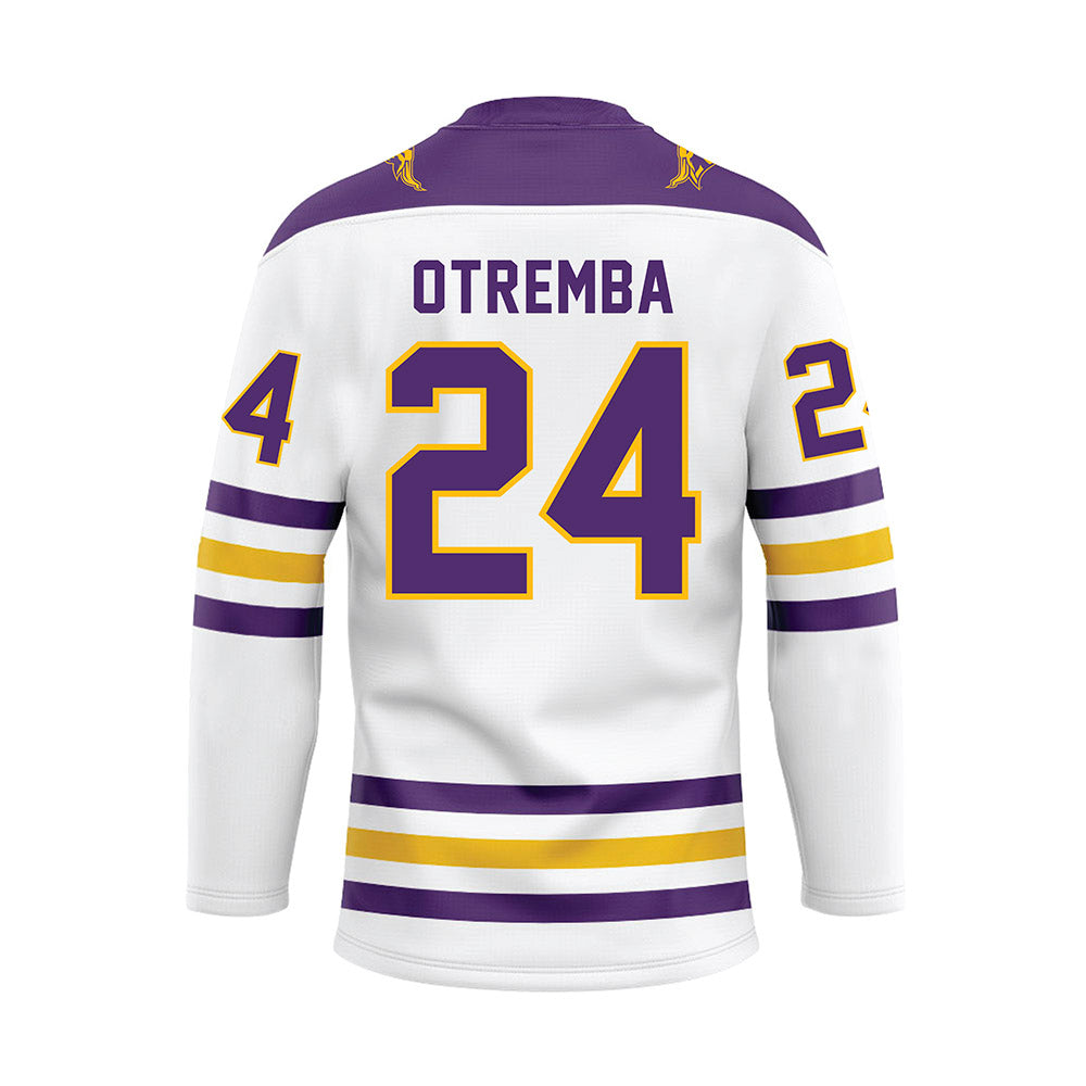 Minn. St. - NCAA Women's Ice Hockey : Taylor Otremba - White Hockey Jersey-1