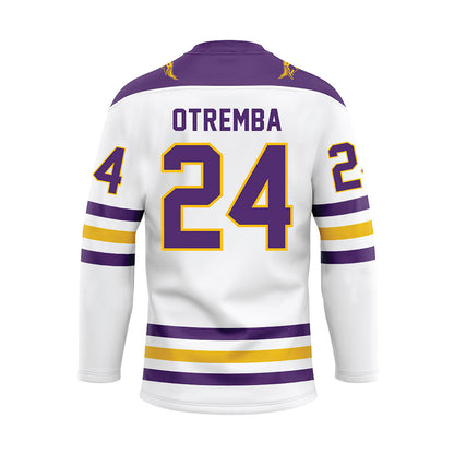 Minn. St. - NCAA Women's Ice Hockey : Taylor Otremba - White Hockey Jersey-1