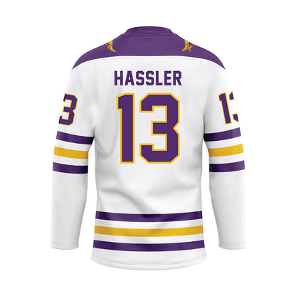Minn. St. - NCAA Women's Ice Hockey : Kendall Hassler - White Hockey Jersey-1