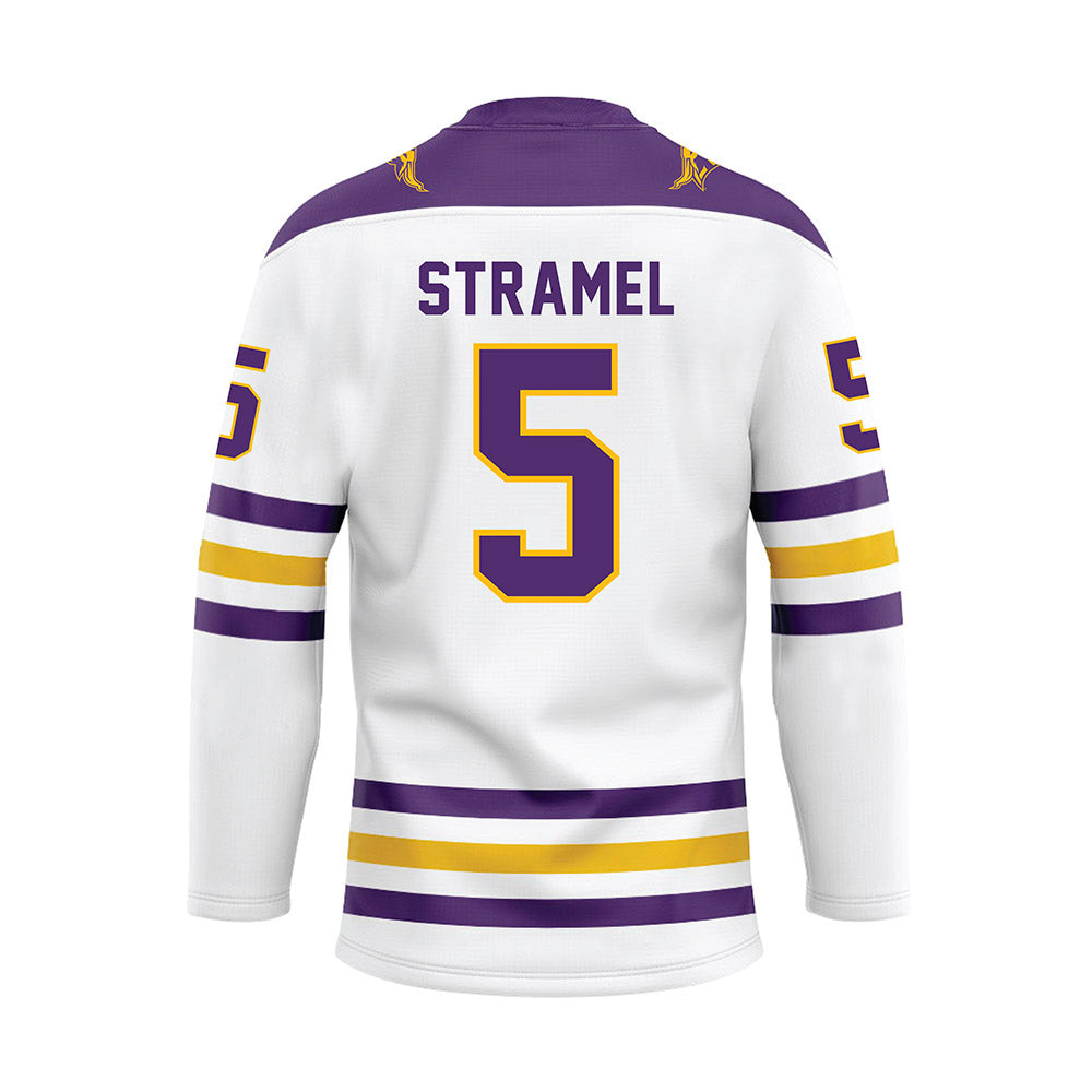 Minn. St. - NCAA Women's Ice Hockey : Sophie Stramel - White Hockey Jersey-1