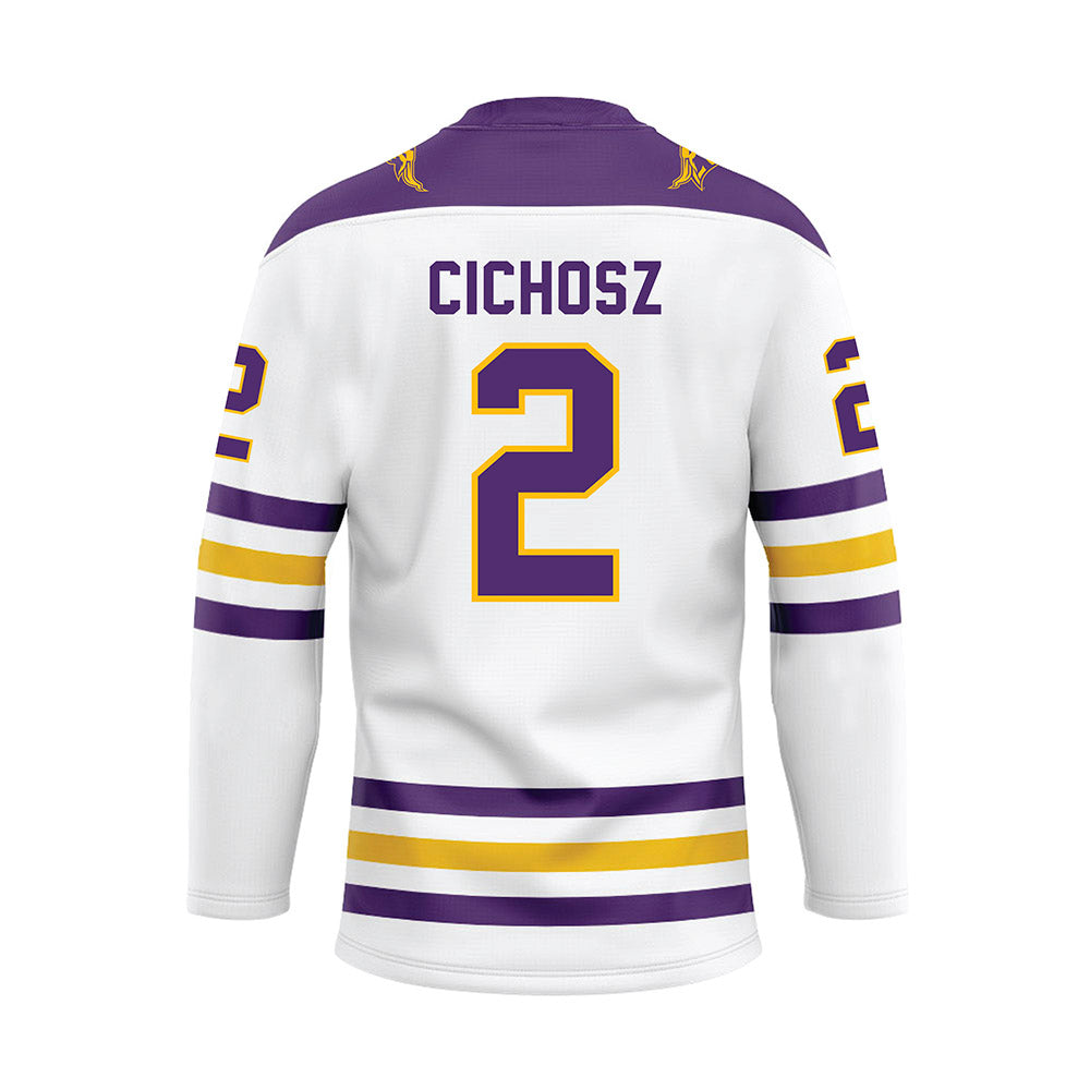 Minn. St. - NCAA Women's Ice Hockey : Mika Cichosz - White Hockey Jersey-1